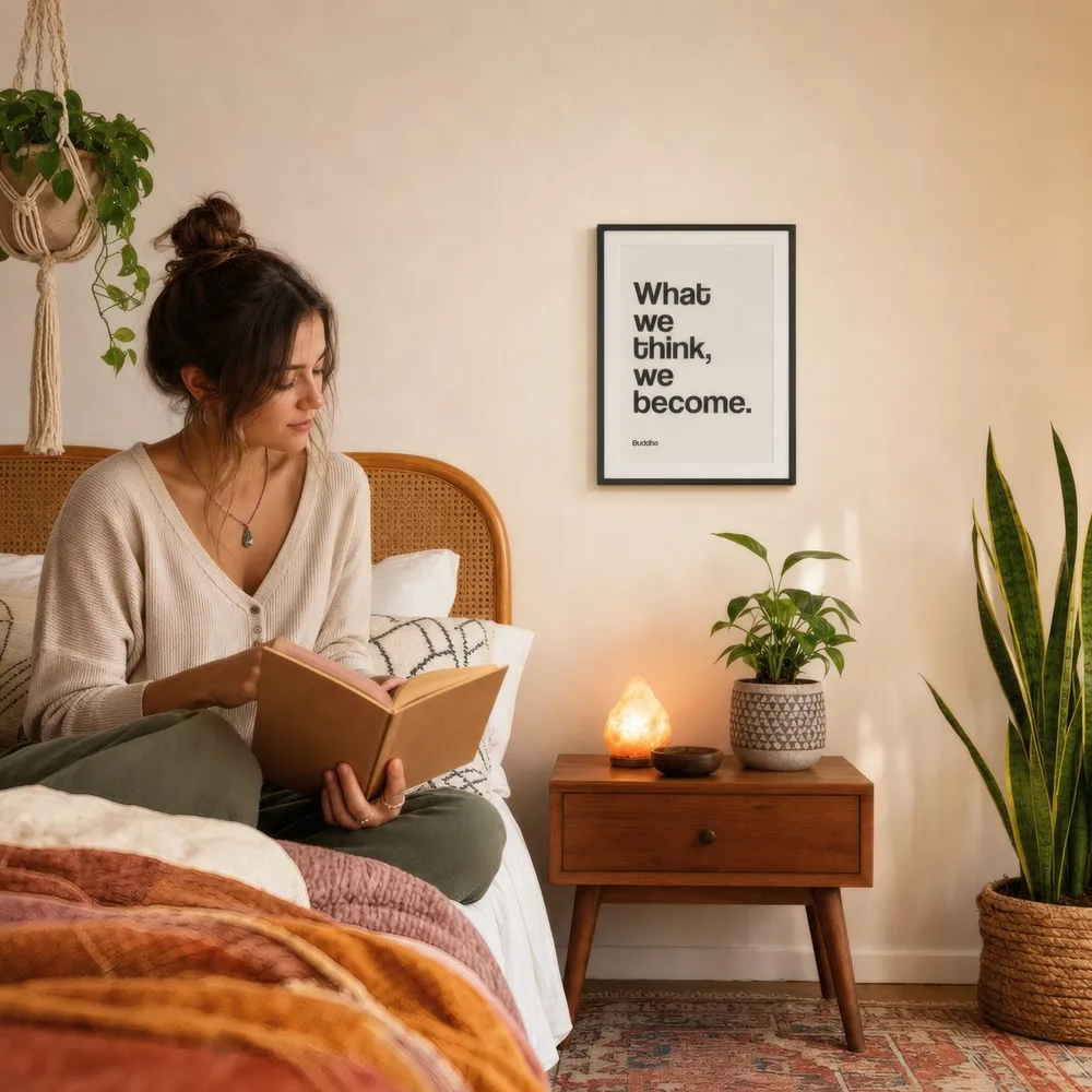 What We Think: Styled room, from the listing. Frame not included