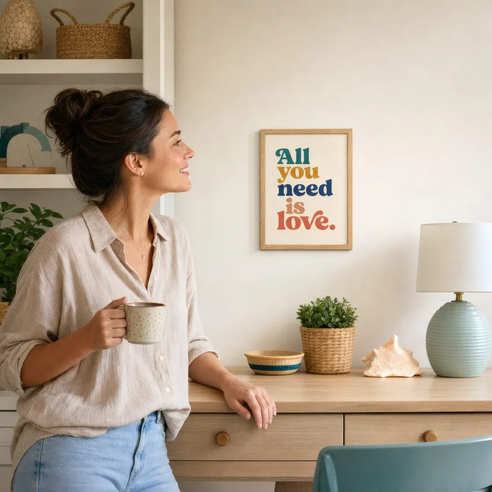 All You Need: Styled room, from the listing. Frame not included