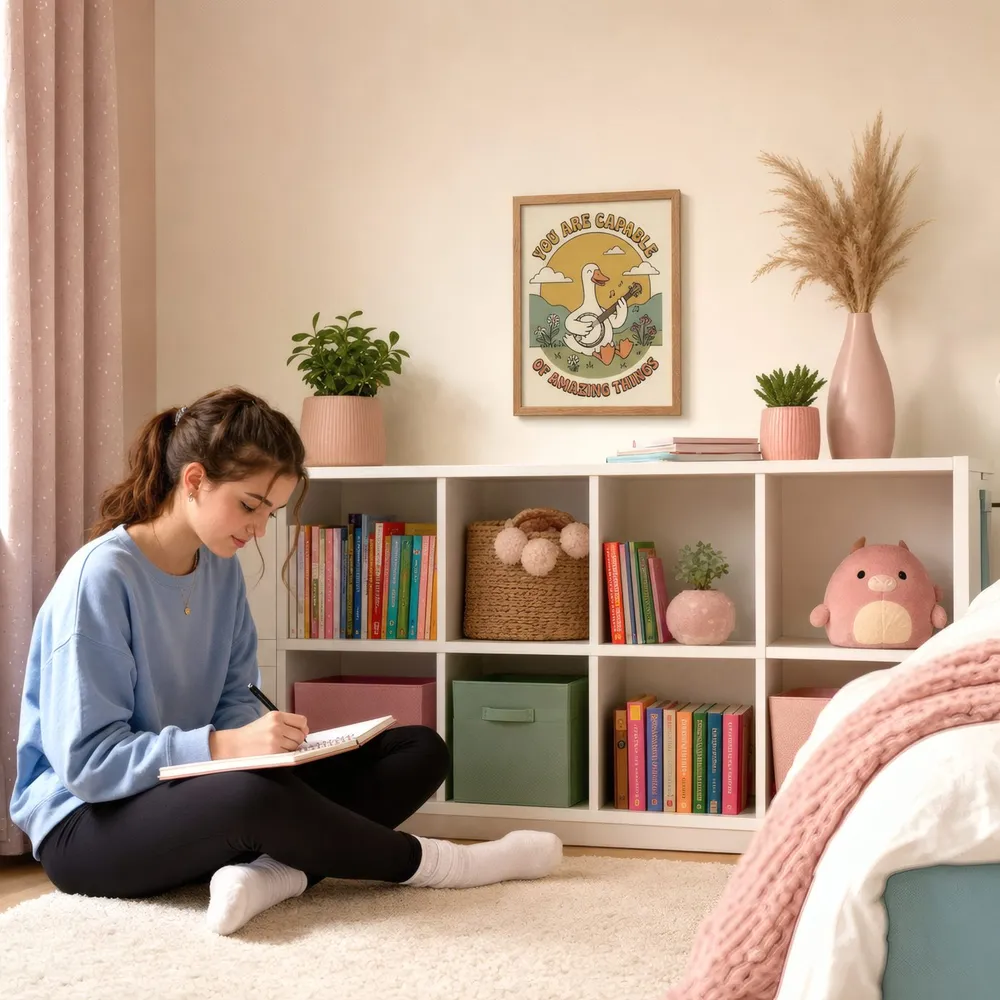 Capable of Amazing Things: Styled room, from the listing. Frame not included