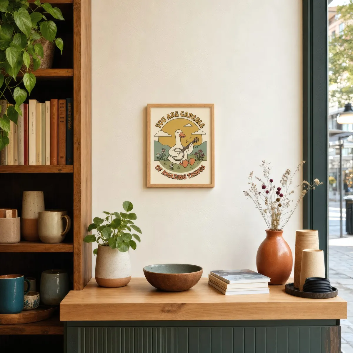 Capable of Amazing Things: Styled room, from the listing. Frame not included
