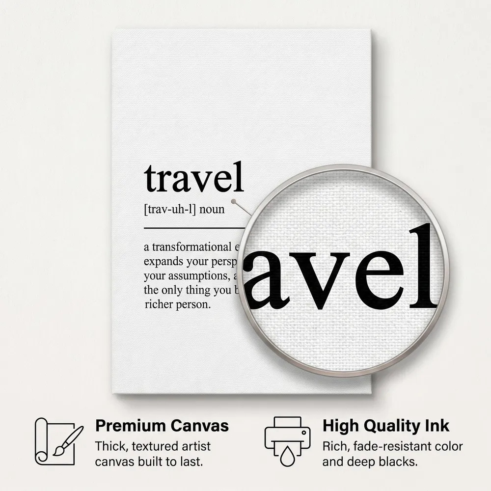 Travel, Defined: Materials, from the listing