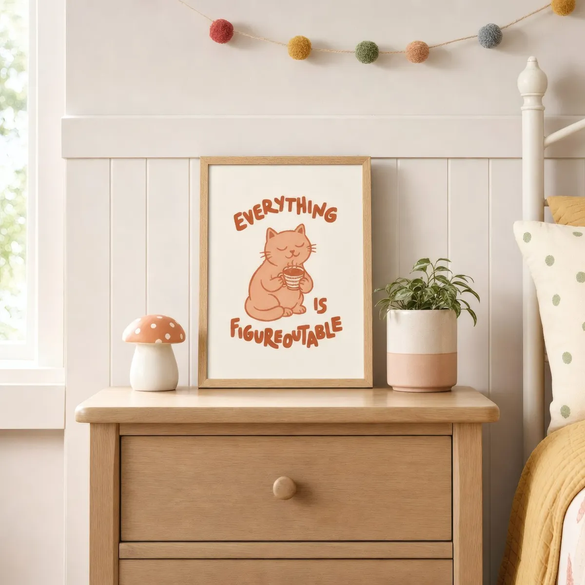 Figureoutable: Styled room, from the listing. Frame not included