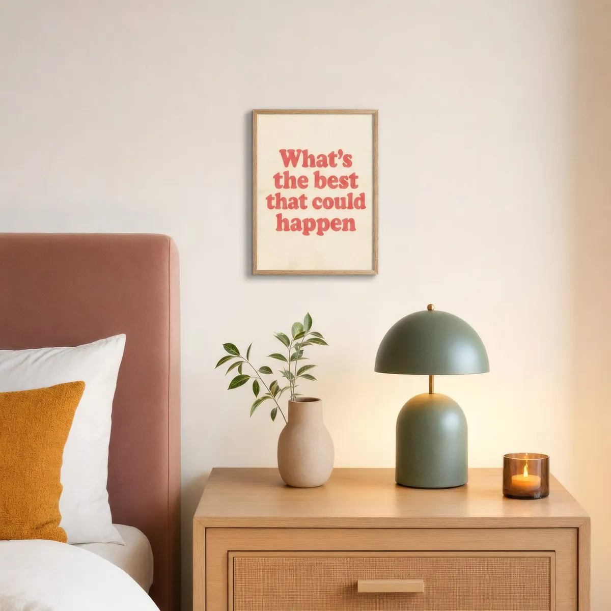 The Best That Could Happen: Styled room, from the listing. Frame not included