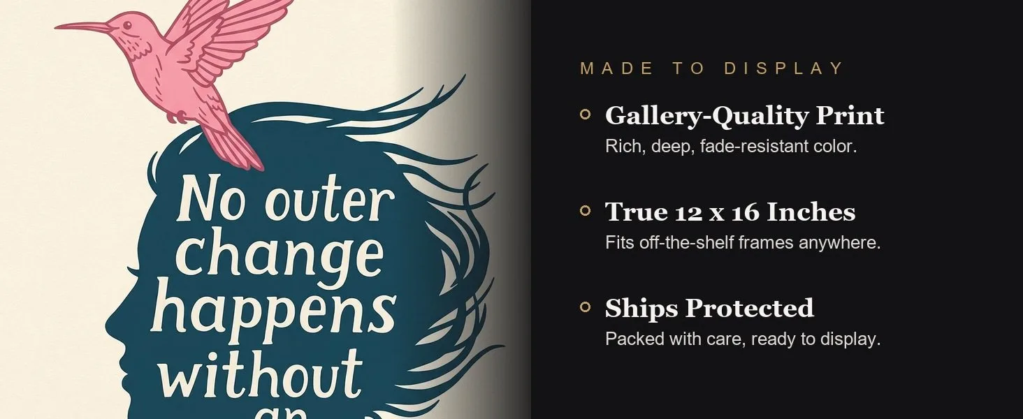 Made to display: gallery-quality print, true 12 x 16 inches, ships protected.