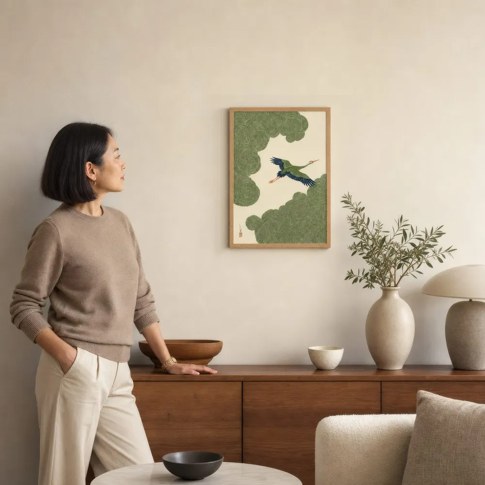 Crane: Styled room, from the listing. Frame not included