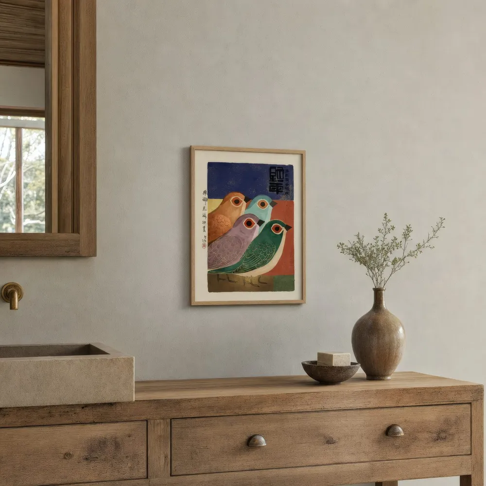 Three Birds: Styled room, from the listing. Frame not included
