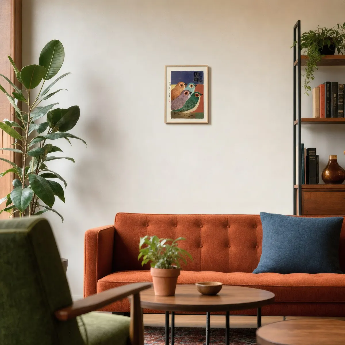 Three Birds: In a public space, from the listing. Frame not included