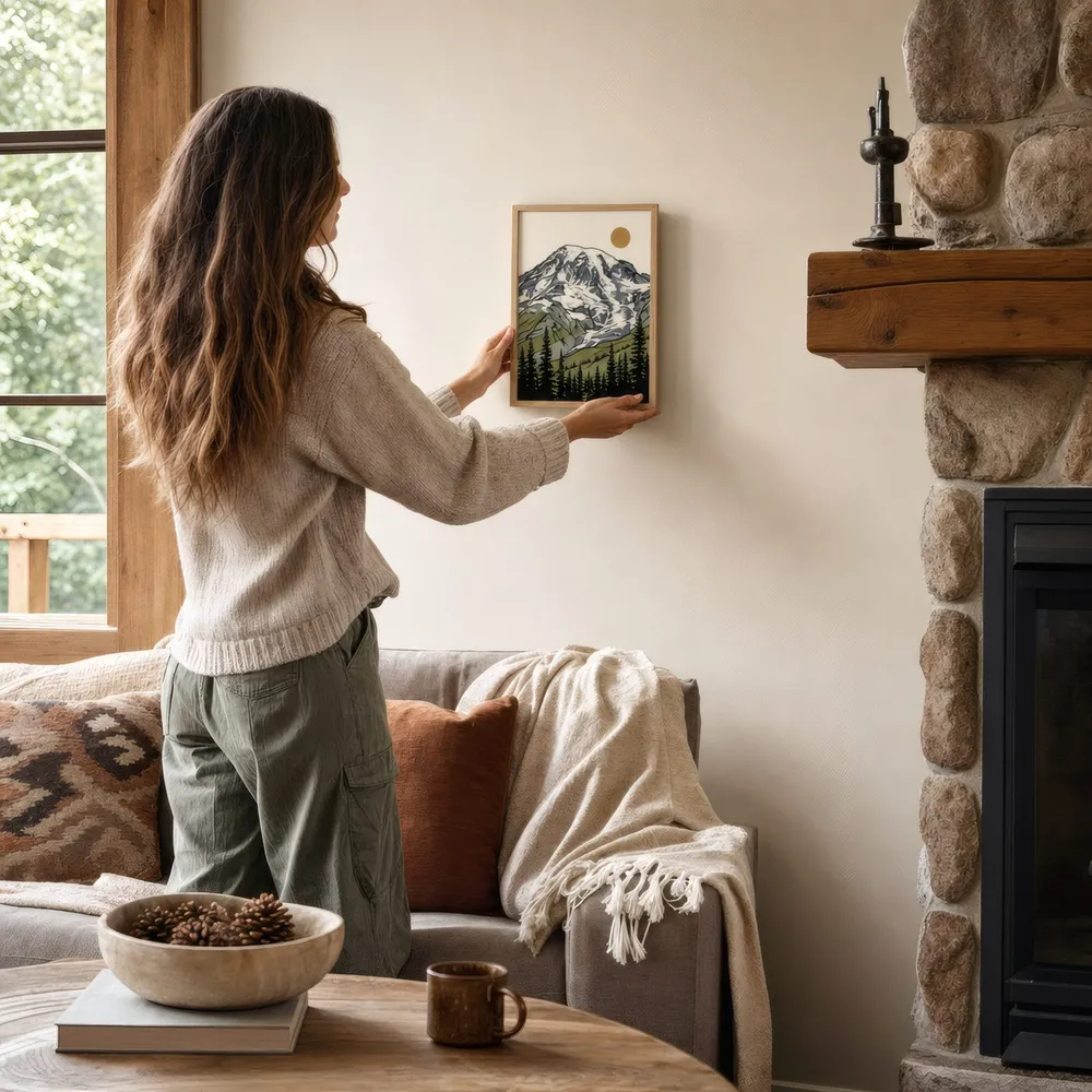 Snowline: Styled room, from the listing. Frame not included