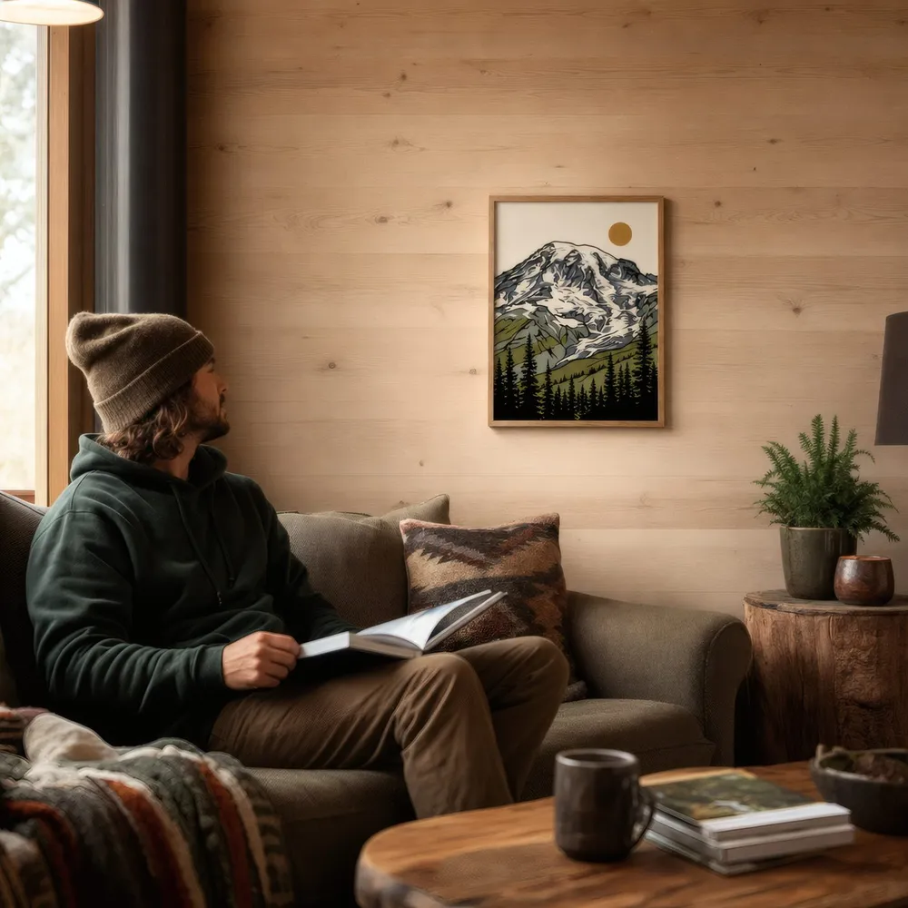 Snowline: Styled room, from the listing. Frame not included