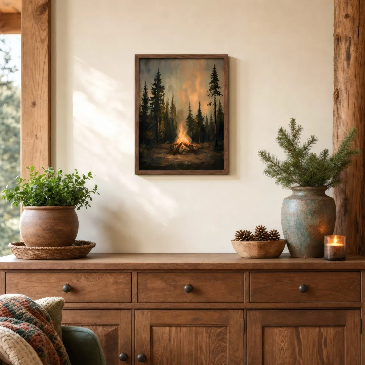 Camp Light: Styled room, from the listing. Frame not included