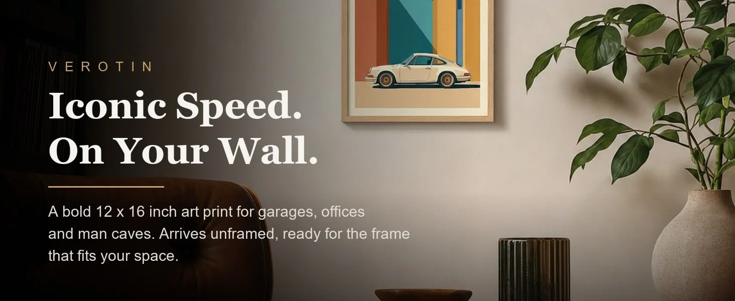 Coupe, Mid-Century in a styled room. Arrives unframed, 12 x 16 in.