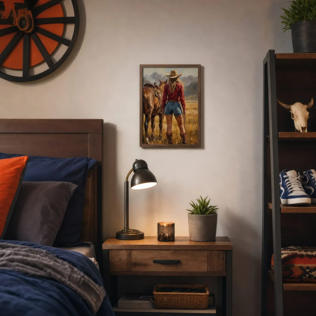 Cowgirl: Styled room, from the listing. Frame not included