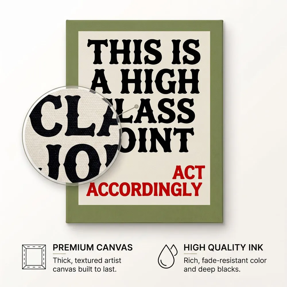 High Class Joint: Materials, from the listing