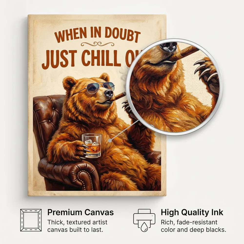 Just Chill Out, Bear: Materials, from the listing