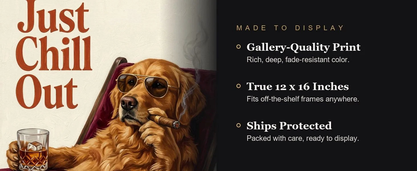 Made to display: gallery-quality print, true 12 x 16 inches, ships protected.