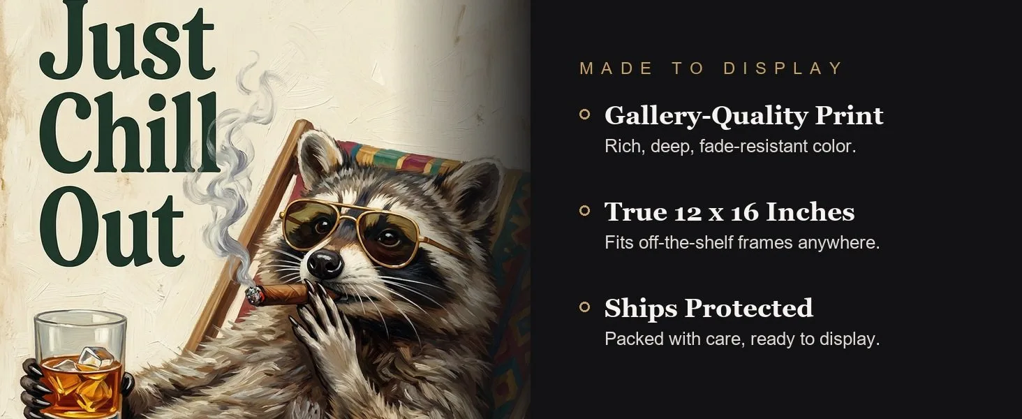 Made to display: gallery-quality print, true 12 x 16 inches, ships protected.
