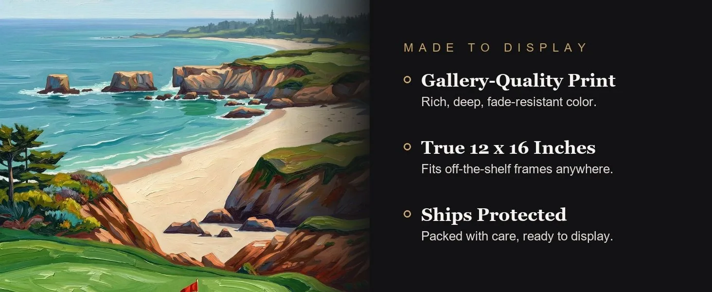 Made to display: gallery-quality print, true 12 x 16 inches, ships protected.