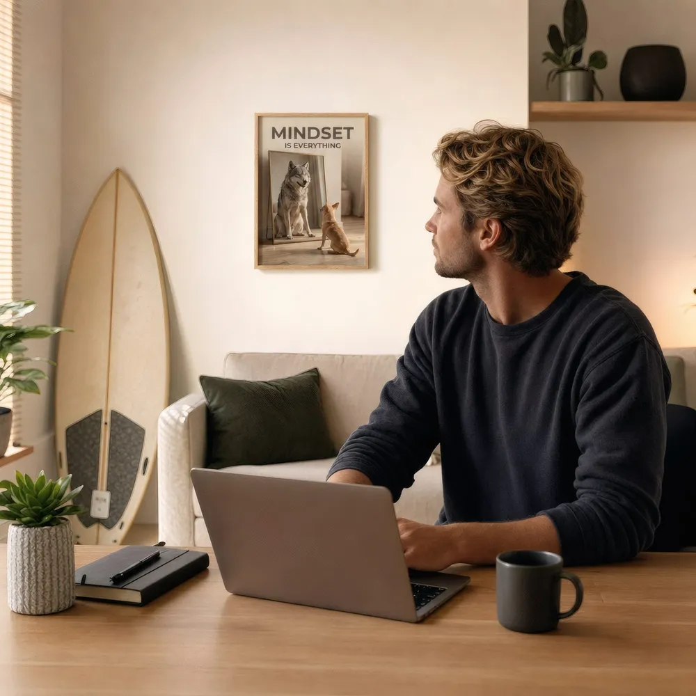 Mindset, Wolf: Styled room, from the listing. Frame not included