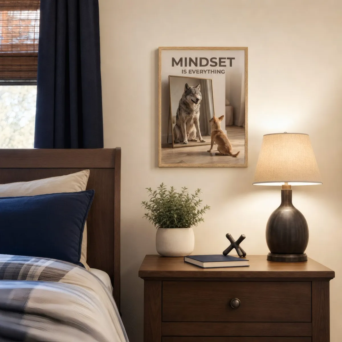 Mindset, Wolf: Styled room, from the listing. Frame not included