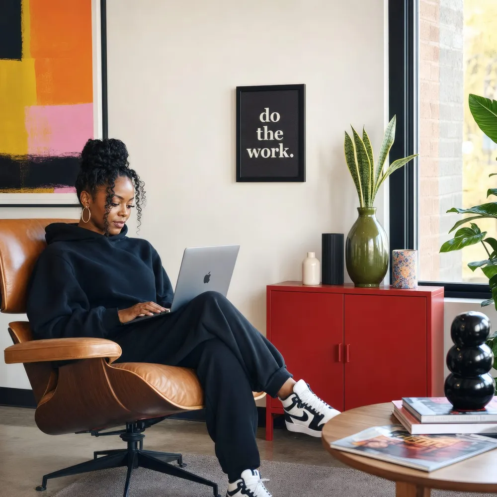 Do The Work: Styled room, from the listing. Frame not included