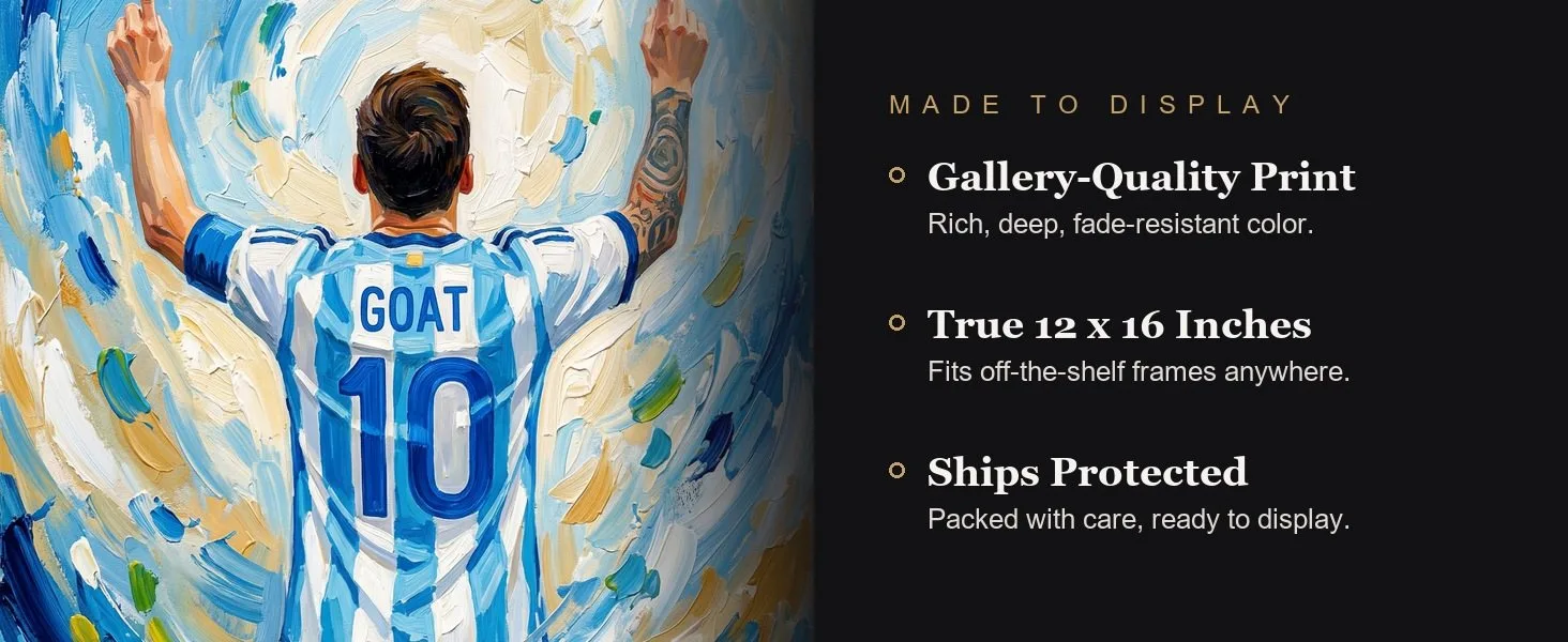 Made to display: gallery-quality print, true 12 x 16 inches, ships protected.