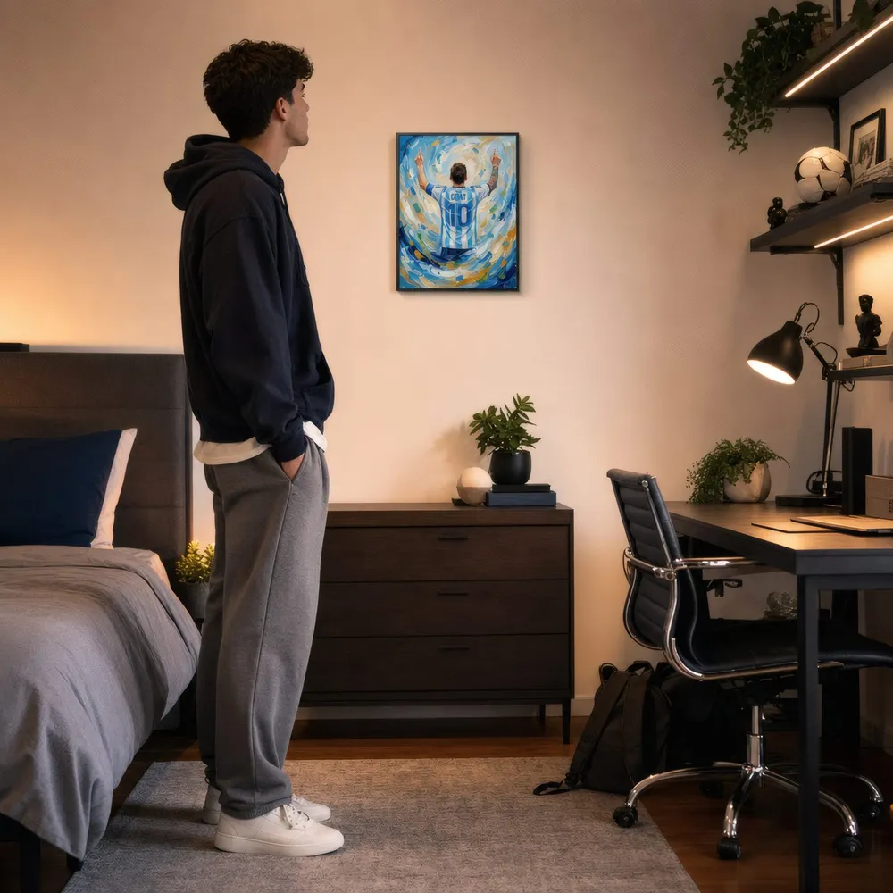 Number Ten: Styled room, from the listing. Frame not included