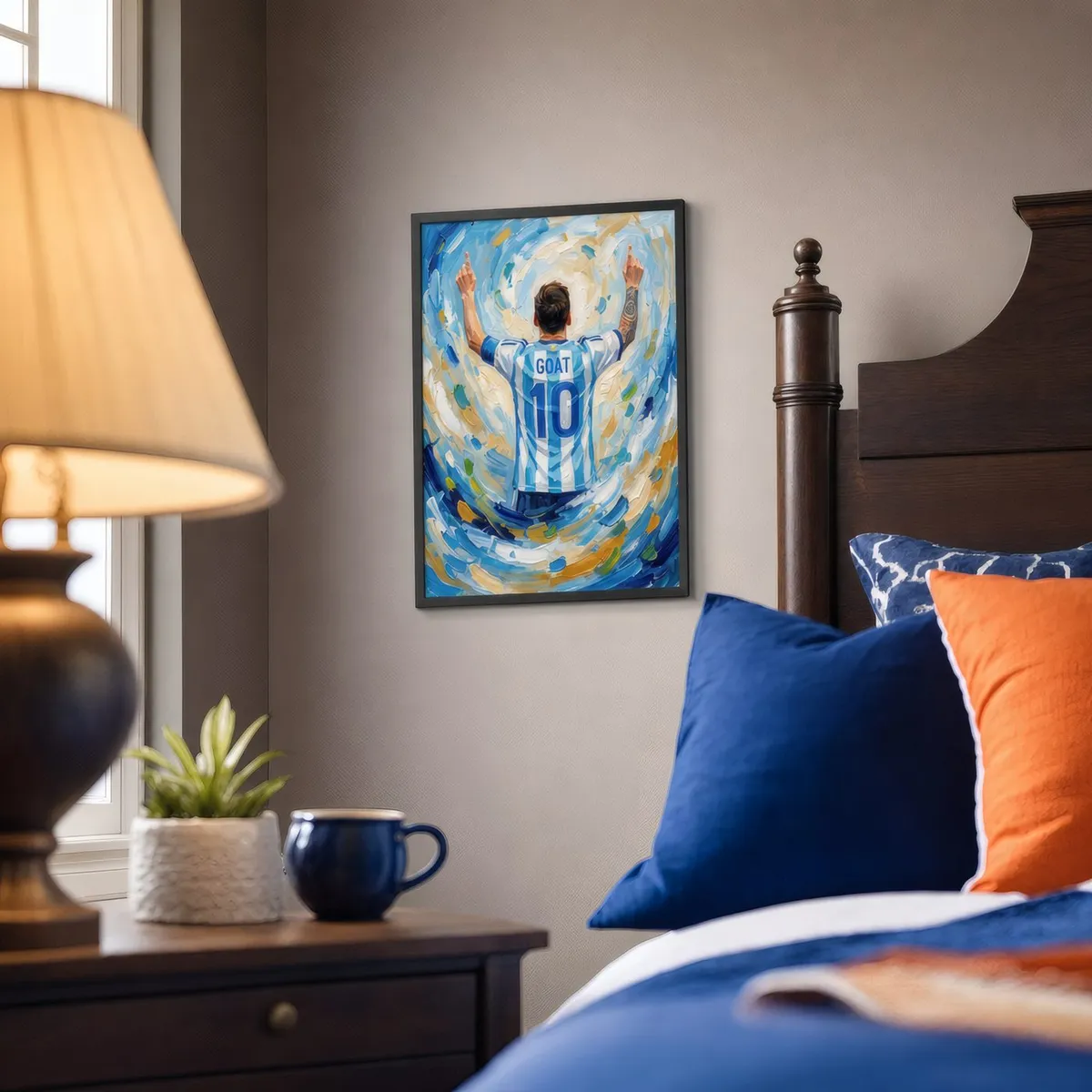 Number Ten: Styled room, from the listing. Frame not included