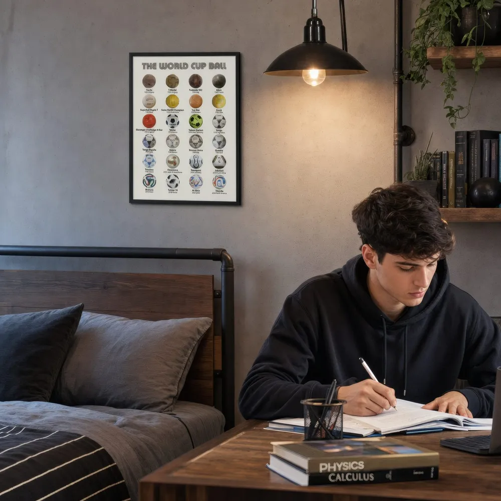 The Match Balls: Styled room, from the listing. Frame not included
