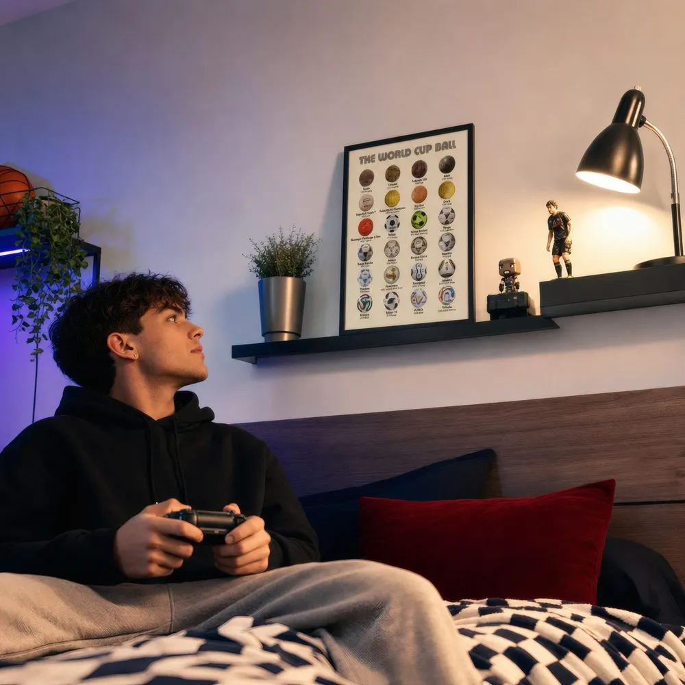 The Match Balls: Styled room, from the listing. Frame not included